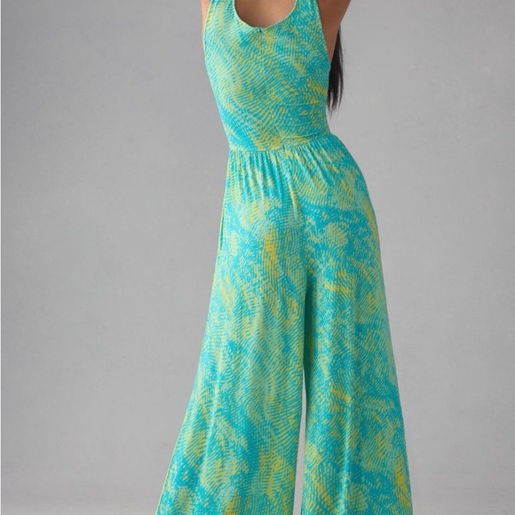 Plenty by Tracy Reese Turquoise and Lime Jumpsuit - Picture 3 of 3